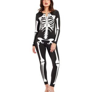 Tipsy Elves Skeleton Bodysuit Costume Medium